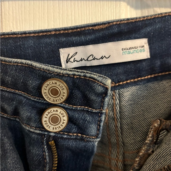 KanCan Dark Blue Skinny Jeans with Zipper Accents - Picture 3 of 3